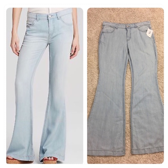 Free People Denim - NWT!Free People Mid Rise Beryl Wash FLARE